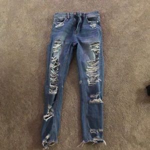 American Eagle Ripped Mom Jeans